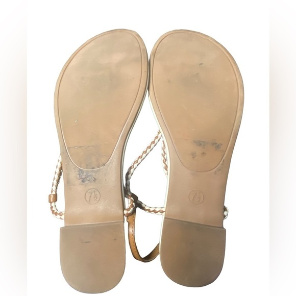 Mossimo BRAIDED TAN & WHITE SANDAL 7.5 - Picture 4 of 4
